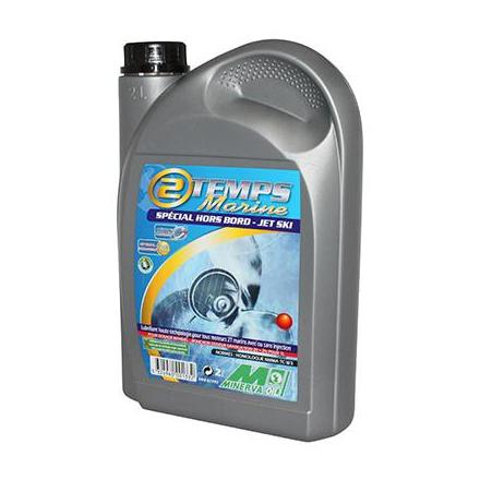 25916 HUILE MOTEUR 2 TEMPS MINERVA MARINE TCW3 (2L) (100% FRANCE) xxx Info MINERVA OIL 