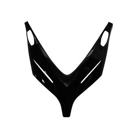 23591 CARENAGE-DESSUS TABLIER AV MAXISCOOTER ADAPTABLE YAMAHA 500 TMAX 2001>2007 NOIR BRILLANT (PARTIE SUPERIEURE) -P2R- xxx In