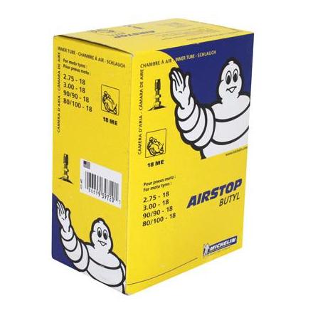 23059 CHAMBRE A AIR 18'' 2.75-18 , 3.00-18 , 90-90-18 MICHELIN 18ME VALVE TR4 xxx Info MICHELIN (Motorisé) 