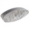 FEU ARRIERE UNIVERSEL REPLAY A LEDS OVALE TRANSPARENT 2 FONCTIONS ECLAIRAGE + STOP (9 LEDS ROUGES) **