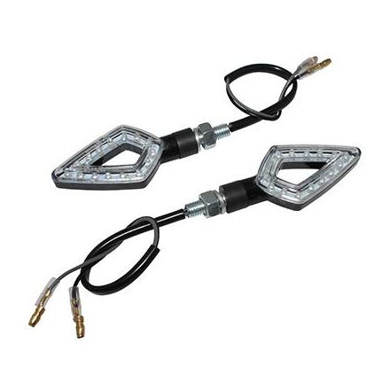 36619 CLIGNOTANT UNIVERSEL REPLAY ARROW A LEDS TRANSPARENT-NOIR (14 LEDS ORANGES) -HOMOLOGUE CE- (PAIRE) xxx Info REPLAY 