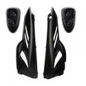 COQUE AR SCOOT BCD POUR MBK 50 STUNT-YAMAHA 50 SLIDER NOIR AVEC PADS (XTREME, 4 PIECES)