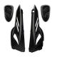 37201 COQUE AR SCOOT BCD POUR MBK 50 STUNT-YAMAHA 50 SLIDER NOIR AVEC PADS (XTREME, 4 PIECES) xxx Info BCD 