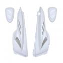 COQUE AR SCOOT BCD POUR MBK 50 STUNT-YAMAHA 50 SLIDER BLANC AVEC PADS (XTREME AVEC GRILLES MONTEES SOUDEES, 4 PIECES)