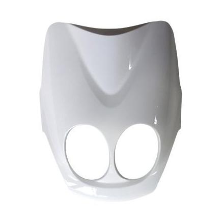 35226 CARENAGE-TABLIER AV SCOOT ADAPTABLE MBK 50 OVETTO 2008>-YAMAHA 50 NEOS 2008> BLANC BRILLANT (SUPERIEUR) -P2R- xxx Info P2