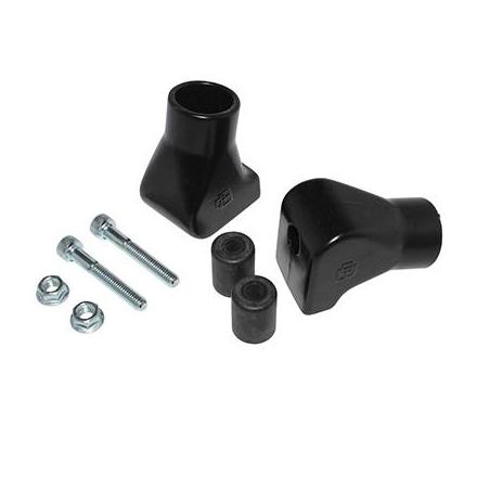 37329 EMBOUTS DE BEQUILLE CENTRALE MAXISCOOTER ADAPTABLE PIAGGIO 125 VESPA PX ALU NOIR -BUZZETTI- xxx Info BUZZETTI 