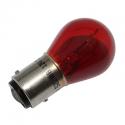 AMPOULE-LAMPE 12V 21-5W NORME P21-5W CULOT BAY15D ROUGE (FEU POSITION + STOP) (VENDU A L'UNITE) -FLOSSER-