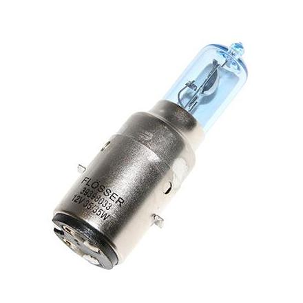 37347 AMPOULE-LAMPE 12V 35-35W NORME S2 CULOT BA20D BLEU (PROJECTEUR) (VENDU A L'UNITE) -FLOSSER- xxx Info FLOSSER 