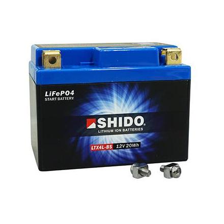  BATTERIE 12V 1,6 Ah LTX4L-BS SHIDO LITHIUM ION PRET A L'EMPLOI (Lg113xL70xH85) REMPLACE YB4L-B-YB5L-B-YTX4L-B-YTX5L-B xxx Info