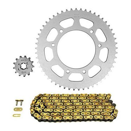  KIT CHAINE ADAPTABLE DERBI 50 SENDA R DRD 2002>2005 420 13x53 (DIAM 102-125-8.5) (DEMULTIPLICATION ORIGINE) -AFAM- xxx Inf