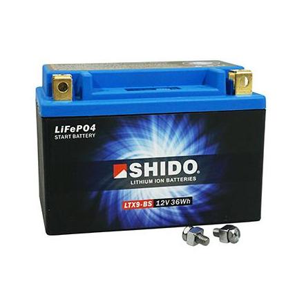  BATTERIE 12V 3 Ah LTX9-BS SHIDO LITHIUM ION PRET A L'EMPLOI (Lg150xL87xH105) REMPLACE YTX9-BS xxx Info 