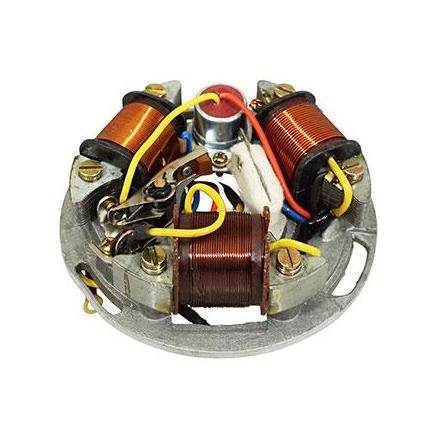  STATOR ALLUMAGE MAXISCOOTER ADAPTABLE PIAGGIO 125 VESPA GTR, TS, SPRINT 1ère SERIE (3 BOBINES - RUPTEUR-CONDENSATEUR) -217866-