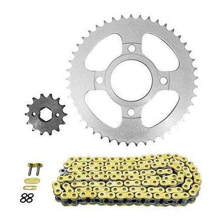 160401 KIT CHAINE ADAPTABLE DAELIM 125 ROADSPORT 2008>2016 428 14x45 (DIAM COURONNE 58-90-10.5) (DEMULTIPLICATION ORIGINE) 