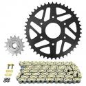 KIT CHAINE ADAPTABLE KTM 390 DUKE ABS 2014-2020, 390 RC 2015-2020 520 15x45 (DEMULTIPLICATION ORIGINE) -AFAM-