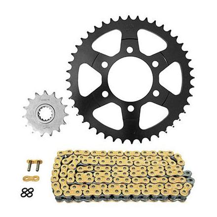 160499 KIT CHAINE ADAPTABLE KAWASAKI 900 Z-ZR 2017>2019, Z-ZR ABS 2017>2019 15x44 (DEMULTIPLICATION ORIGINE) -AFAM- xxx Info 