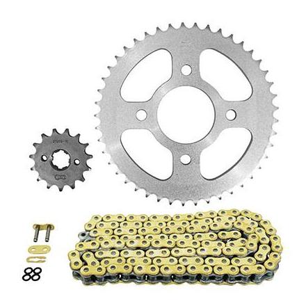 160390 KIT CHAINE ADAPTABLE HONDA 125 CBF 2015>2019 428 15x45 (DIAM COURONNE 58-90-10.5) (DEMULTIPLICATION ORIGINE) -AFAM- 