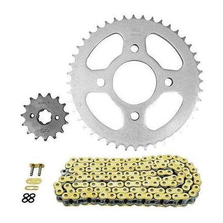 160378 KIT CHAINE ADAPTABLE HONDA 125 CBR R 2011>2016, 125 CBR RW 2011> 428 15x44 (DIAM COURONNE 58-90-10.5) (DEMULTIPLICATI