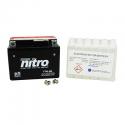 BATTERIE 12V 3 Ah NT4L-BS NITRO MF SANS ENTRETIEN AVEC PACK ACIDE (Lg114xL71xH86mm) (EQUIVALENT YT4L-BS)