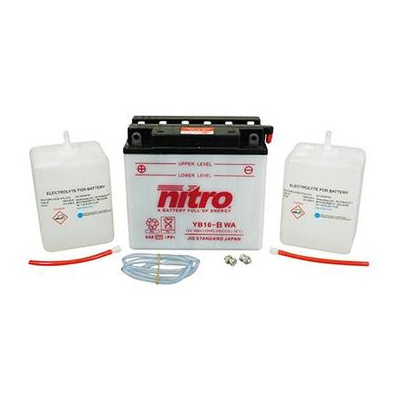 125792 BATTERIE 12V 19Ah YB16B NITRO AVEC ENTRETIEN (Lg175xL100xH155) xxx Info 