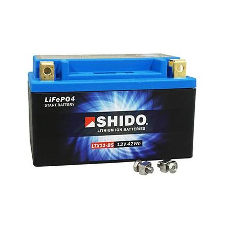 160284 BATTERIE 12V 4 Ah LTX12-BS SHIDO LITHIUM ION PRET A L'EMPLOI (Lg150xL87xH130) REMPLACE YTX12-BS xxx Info 