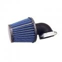 FILTRE A AIR REPLAY KN MIDDLE FC CARBONE-BLEU FIXATION COUDE DIAM 35-28