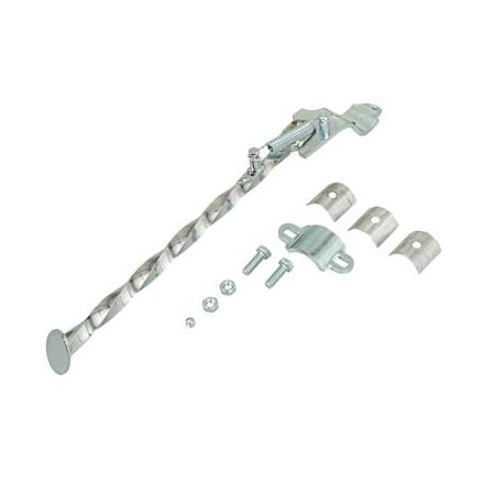 160611 BEQUILLE CYCLO LATERALE ADAPTABLE PEUGEOT 103 SP, MVL TORSADE CHROME (LONGUEUR 340mm) -SELECTION P2R- xxx Info 