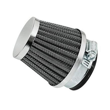 158755 FILTRE A AIR REPLAY KN GRILLE ACIER CHROME FIXATION DROITE DIAM INTERIEUR 50mm (LONGUEUR TOTALE 80mm, LONGUEUR CORNET 60m