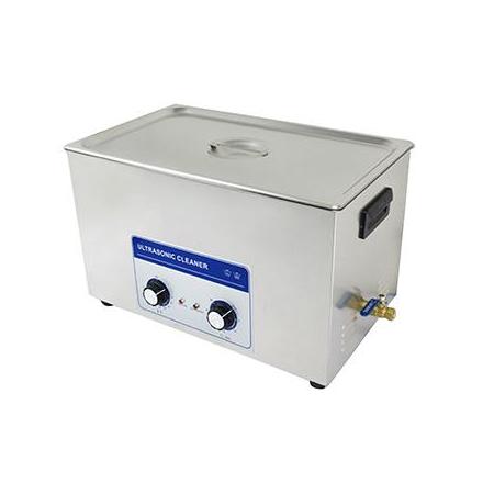 161702 NETTOYEUR-BAC ULTRASONS PROFESSIONNEL ANALOGIQUE 30L 600 WATTS AVEC VANNE DE VIDANGE (500x300x200mm) xxx Info 