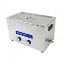 NETTOYEUR-BAC ULTRASONS PROFESSIONNEL ANALOGIQUE 30L 600 WATTS AVEC VANNE DE VIDANGE (500x300x200mm) -SPECIAL RAMPE DE CARBUS- 