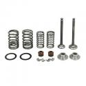 SOUPAPE SCOOT ADAPTABLE SCOOT 50 CHINOIS 4T, GY6 139QMB (ADMISSION : L64mm, DIAM QUEUE 4,95mm, DIAM TETE 18,50mm - ECHAPPEMENT :