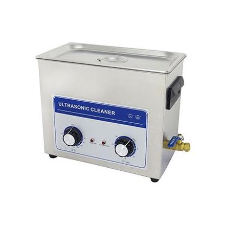 161699 NETTOYEUR-BAC ULTRASONS PROFESSIONNEL ANALOGIQUE 6L 180 WATTS AVEC VANNE DE VIDANGE (300x150x150mm) xxx Info 