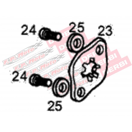 plaque de sécurité pignon SBV (Moteur Derbi Euro 3 2006 et +)