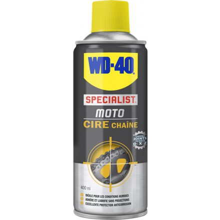 Spray lubrifiant SPECIALIST MOTO CIRE CHAINE WD-40 (400ml)