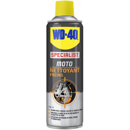 Spray lubrifiant SPECIALIST MOTO NETTOYANT FREINS WD-40 (500ml)