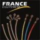 DFL225.V Flexible de durite de frein France Equipement long.225 mm gaine Verte Durites FRANCE EQUIPEMENT | Fp-moto.com