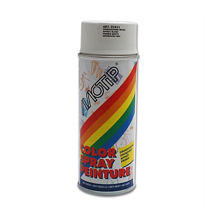 Bombe de peinture Motip Glycero apprêt Blanc (400ml)