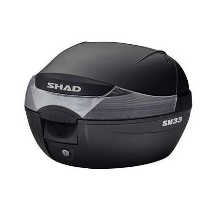 161163 TOP CASE SHAD SH33 NOIR 33L AVEC PLATINE POUR SCOOTER-MAXISCOOTER (CONTENANCE 1 CASQUE INTEGRAL + ACCESSOIRES) (L43xH31xP