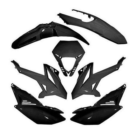 162519 CARROSSERIE-CARENAGE 50 A BOITE ADAPTABLE BETA 50 RR 2012> NOIR (KIT 7 PIECES) -P2R- 2 Général | Fp-moto.com