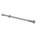 AXE AMORTISSEUR-SUSPENSION CYCLO PEUGEOT 103 DIAM 8mm LONGUEUR 205mm (AVEC RONDELLE + ECROU NILSTOP) -SELECTION P2R-