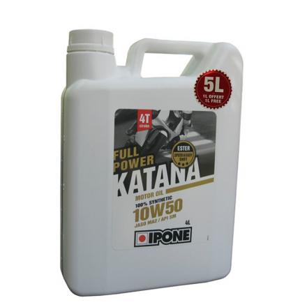 HUILE IPONE FULL POWER KATANA 4 TEMPS 10W50 (4 LITRES + 1 LITRE OFFERT) -  FP MOTO