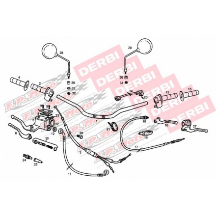 Maitre cylindre de frein avant X-Trème, X-Race et Atlantis (photo 1 pièce N°5, photo 2 pièce N°21)