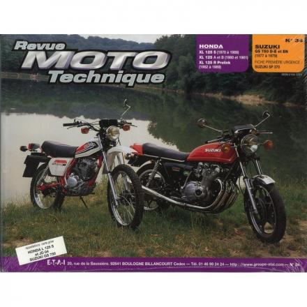 Revue Moto Technique RMT 34 HONDA XL125 (1978 à 1989) et SUZUKI GS750 (1977 à 1979)