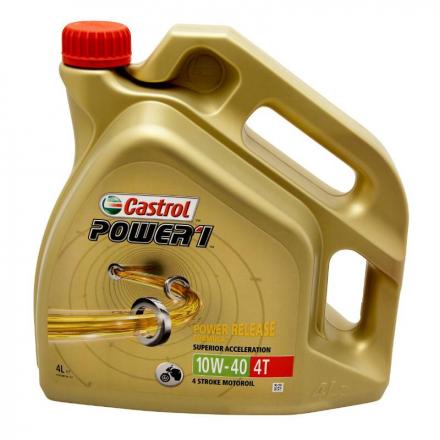 150314 HUILE MOTEUR 4 TEMPS CASTROL POWER 1 4T 10W40 (4 L) SEMI-SYNTHETIQUE Lubrifiants et nettoyants | Fp-moto.com garage 