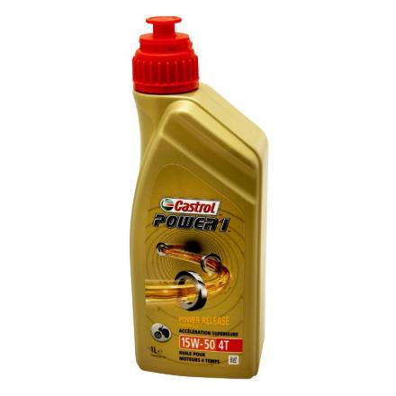 150315 HUILE MOTEUR 4 TEMPS CASTROL POWER 1 4T 15W50 (1 L) SEMI-SYNTHETIQUE Lubrifiants et nettoyants | Fp-moto.com garage 