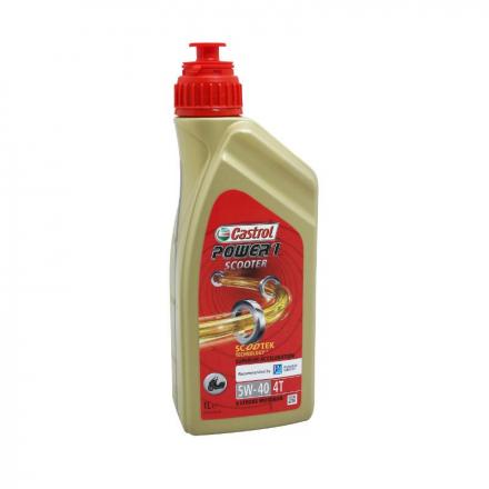 151299 HUILE MOTEUR 4 TEMPS CASTROL POWER 1 SCOOTER 4T 5W40 (1 L) 100% SYNTHETIQUE - RECOMMANDATION PIAGGIO Lubrifiants et ne