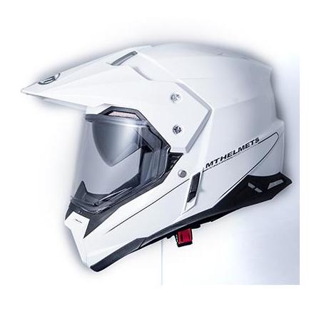 126424 CASQUE CROSS MT SYNCHRONY DUOSPORT AVEC ECRAN BLANC BRILLANT XXL Casques MT | Fp-moto.com garage moto albi atelier repa