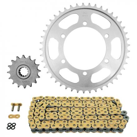 168040 KIT CHAINE ADAPTABLE YAMAHA 600 YZF R6 2006-2019 525 16x45 (DIAM COURONNE 110-130-10.5) (DEMULTIPLICATION ORIGINE) -