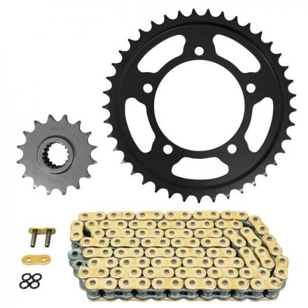 167811 KIT CHAINE ADAPTABLE APRILIA 1000 RSV4 RR 2015>2020 525 16x41 (DIAM COURONNE 100-120-10.25) (DEMULTIPLICATION ORIGINE