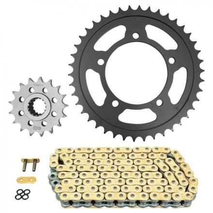 167816 KIT CHAINE ADAPTABLE APRILIA 1200 CAPONORD 2013>2016, 1200 CAPONORD RALLY 2015>2019 525 17x42 (DIAM COURONNE 100-120-1