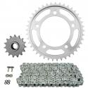 KIT CHAINE ADAPTABLE HONDA 500 CBF 2004-2007 525 15x41 (DIAM COURONNE 112-138-12.25) (DEMULTIPLICATION ORIGINE) -AFAM-